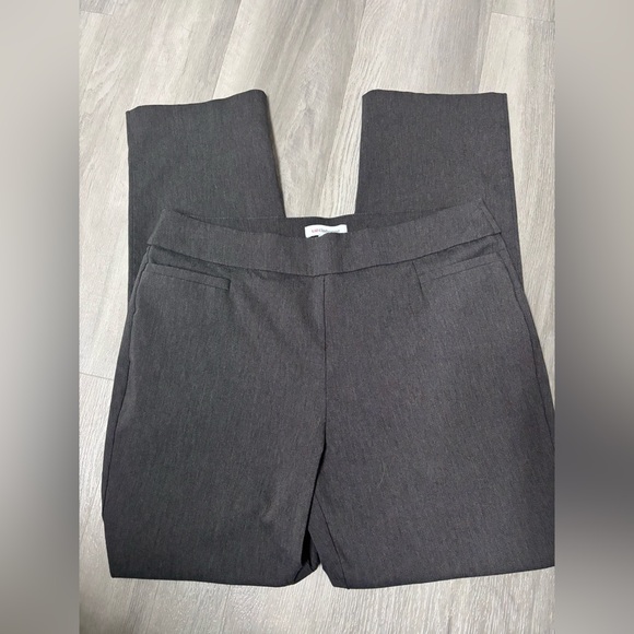 Liz Claiborne Straight Mid Rise Pull On Trousers Gray Women’s Size 14 - Picture 2 of 10